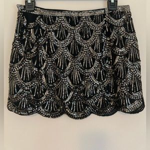 Forever 21 vintage black sequin mini skirt